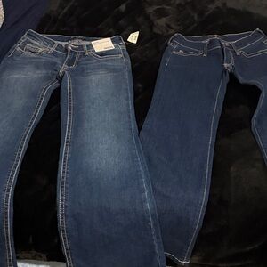 Aeropostale Women's Blue low rise flare leg  Jeans